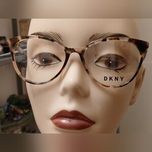 DKNY DK5003 Eyeglass Frames Beautiful Tortoiseshell Clear Lenses